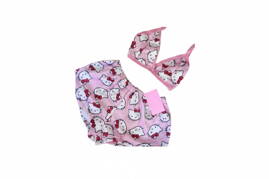HK Pink Cute Two Piece set