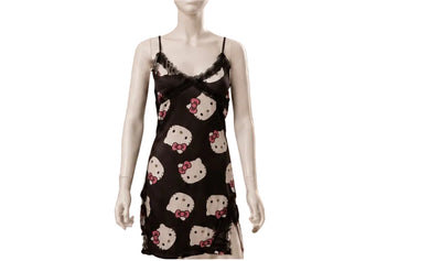 HK black Night Gown