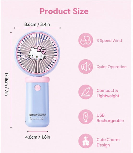 Blue HK Handfan