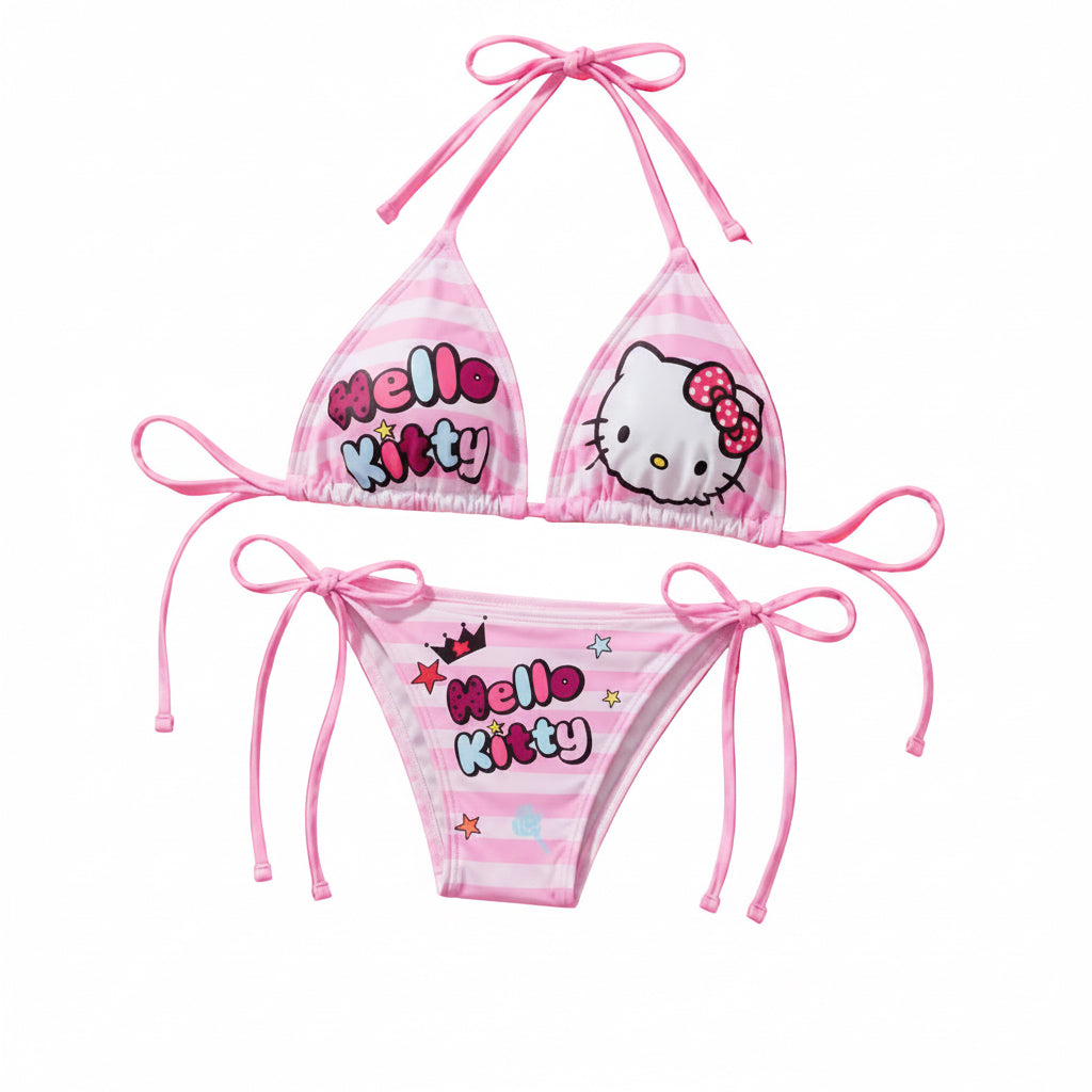 Pink & White Hello Kitty Bikini