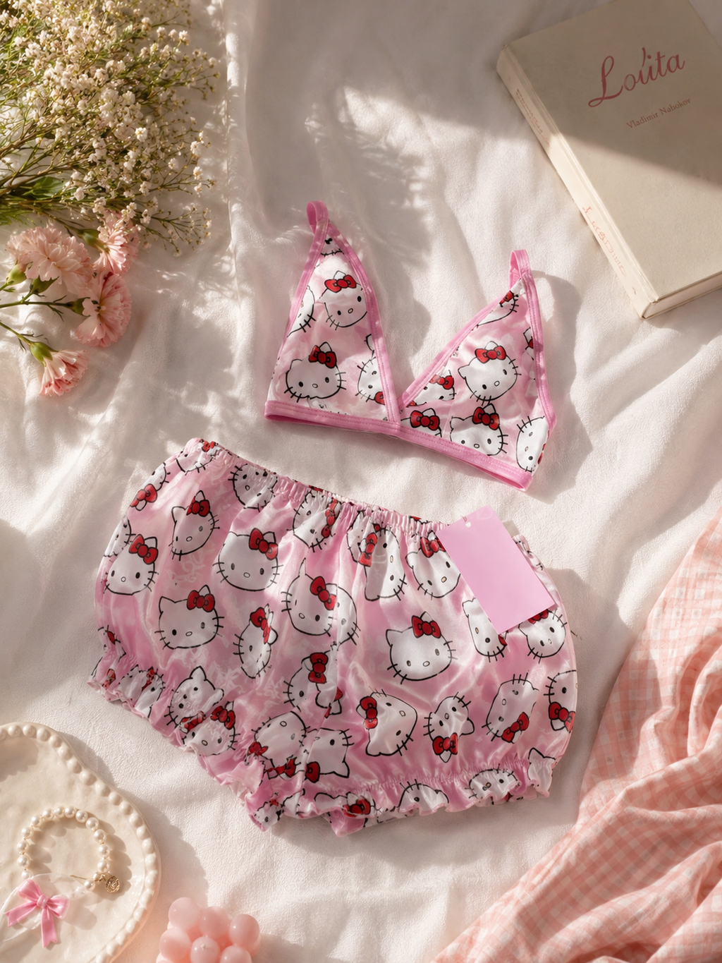 HK Pink Cute Two Piece set