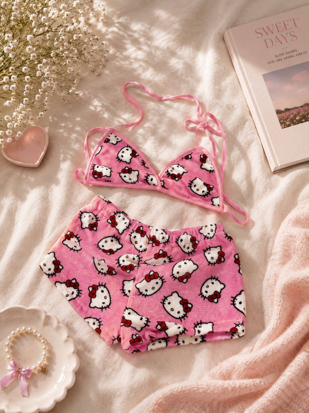 HK Cozy Underwear Set Bright Pink